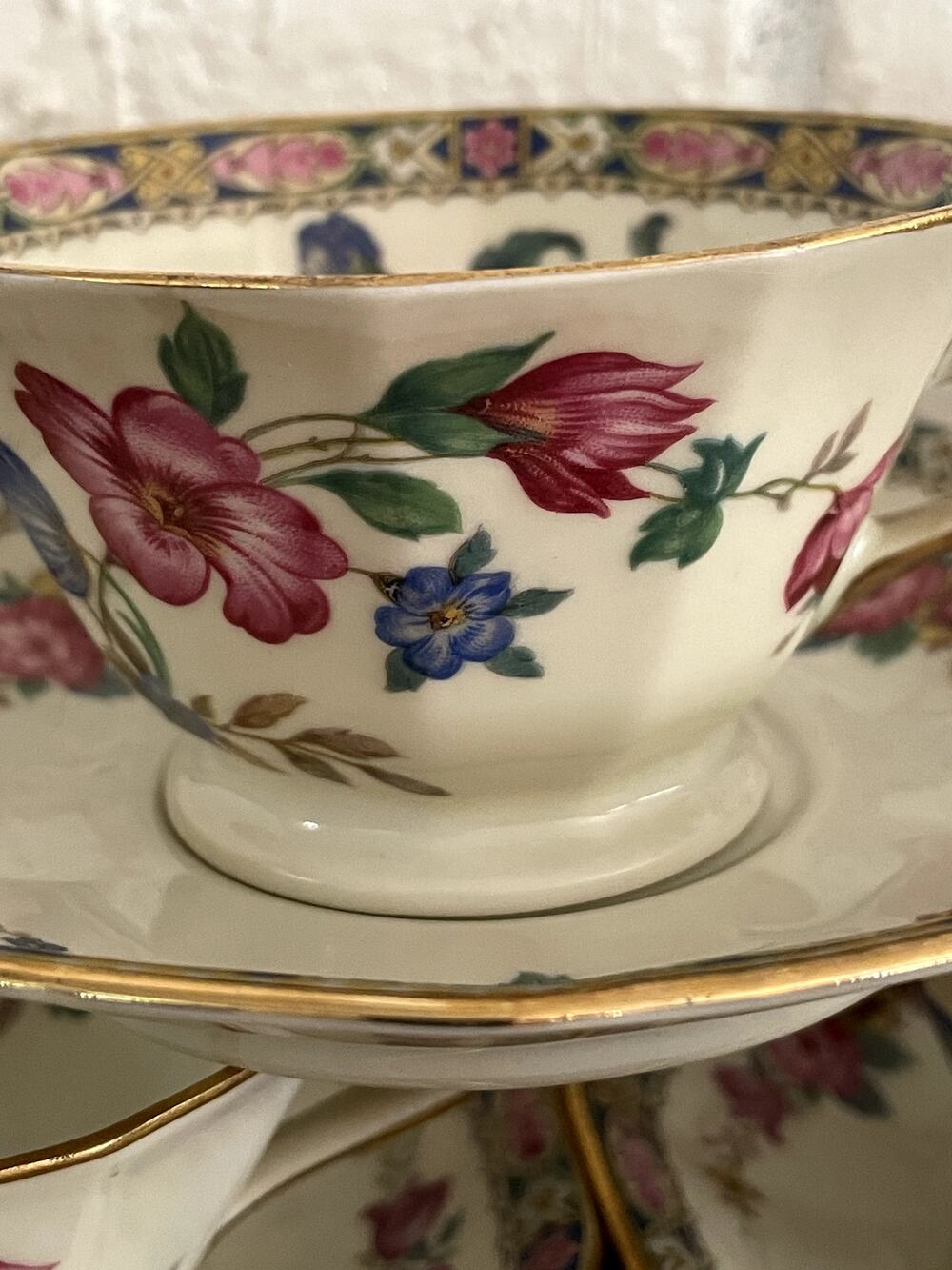 Black Knight Palmiero Vintage Teacup & Saucer Czech - FOR ONE SET Multi Avail
